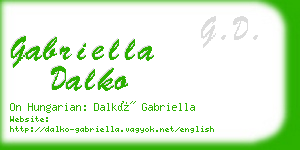 gabriella dalko business card